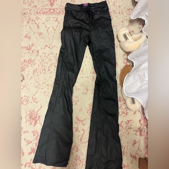 Edikted Pants & Jumpsuits Viral Edikted Black Leather Pants Poshmark